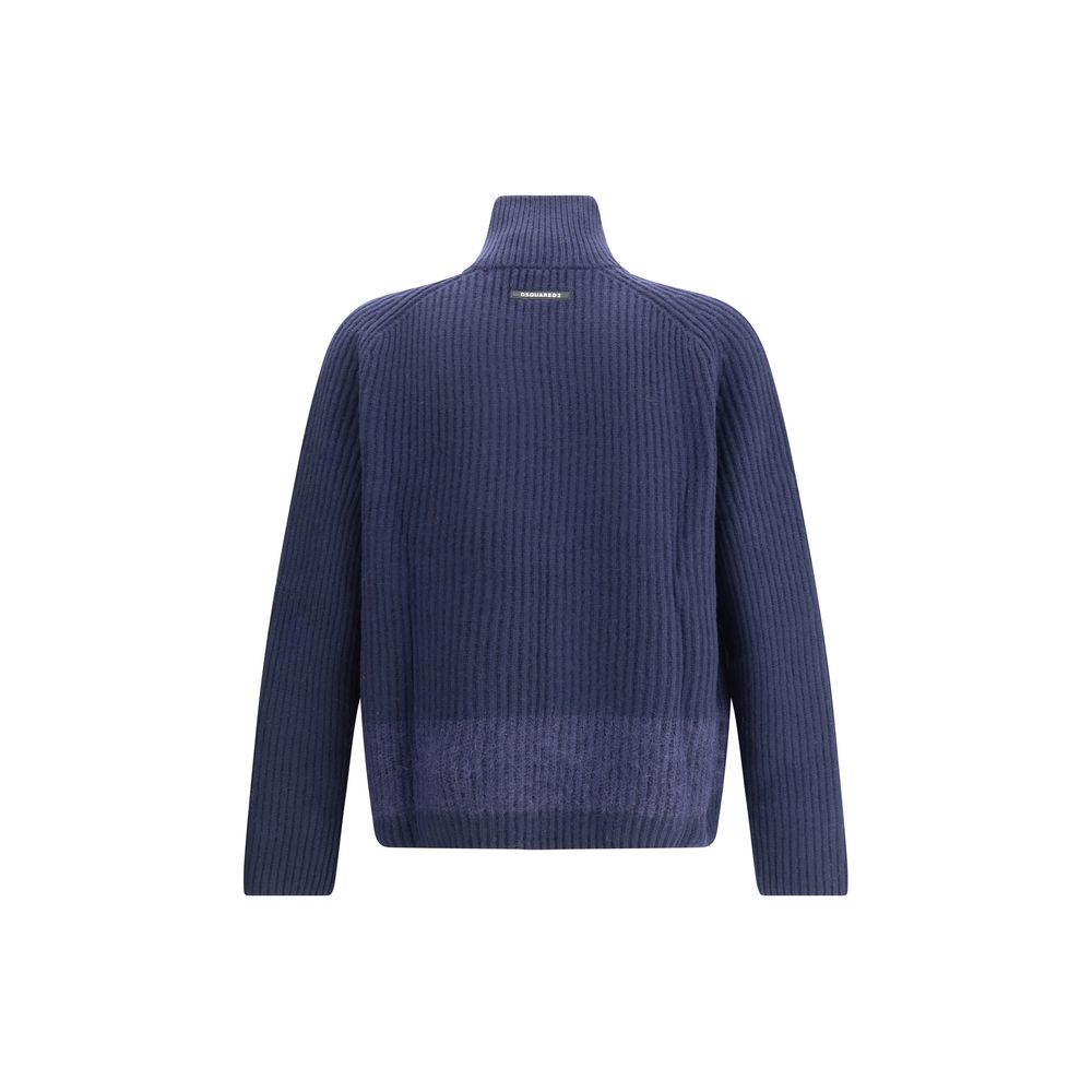 Blue Wool Cardigan