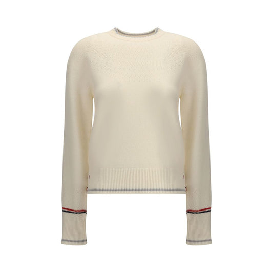 White Fleece Wool Sweatshirt