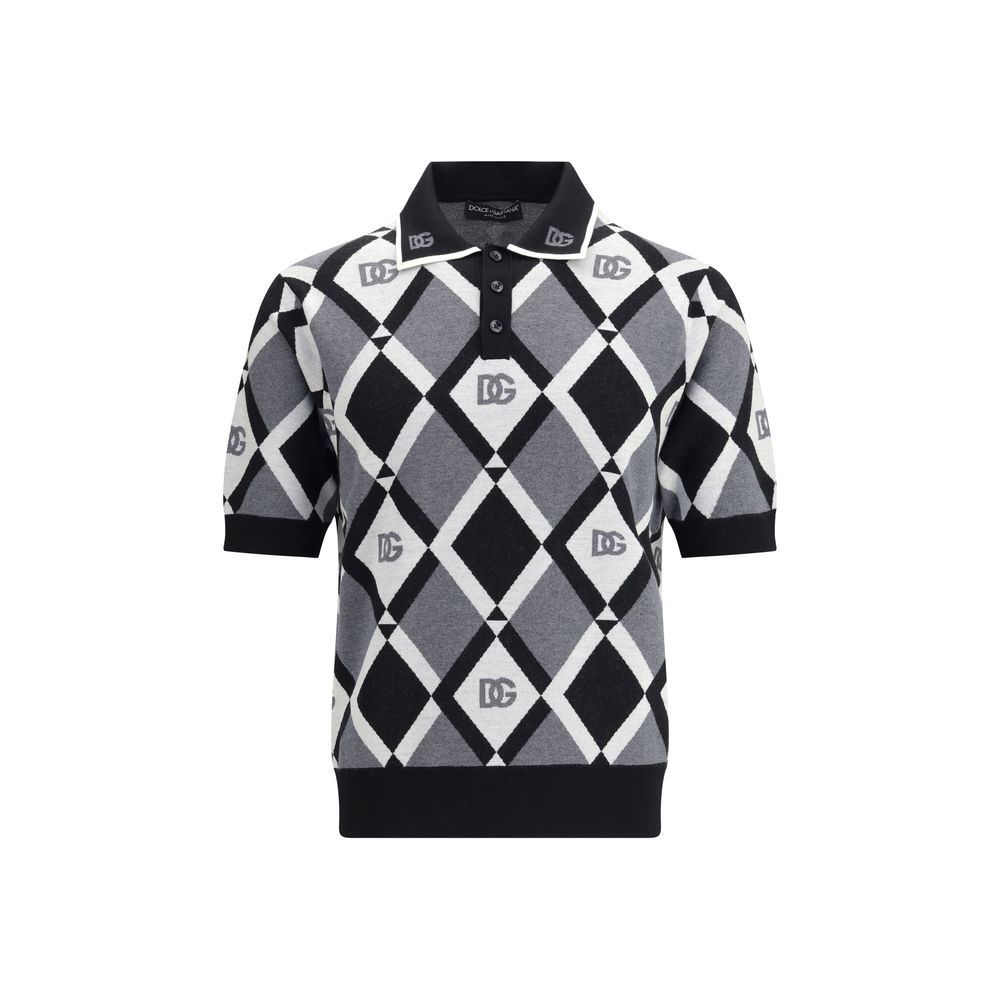 Multicolor Fleece Wool Polo Shirt