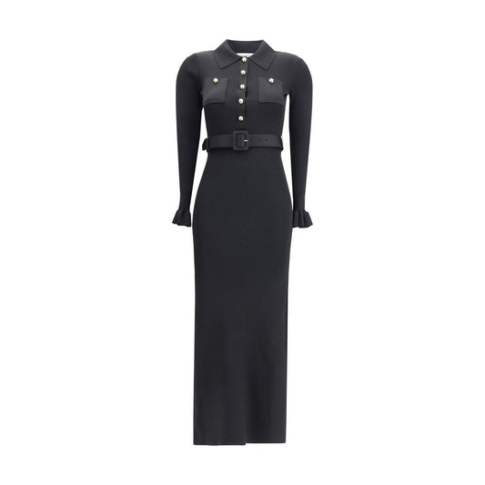 Black Viscose Casual Dress