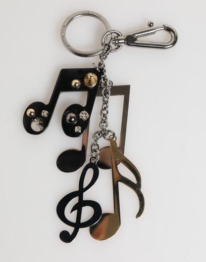 Silver Musical Note Key Holder Keychain Bag Charm Keyring