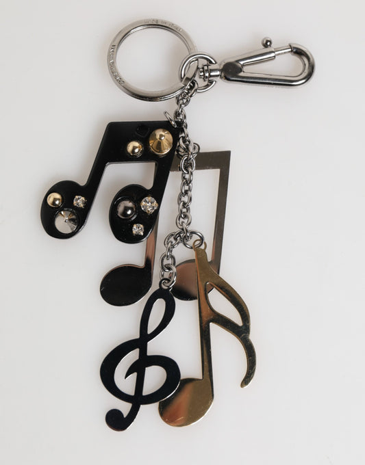 Silver Musical Note Key Holder Keychain Bag Charm Keyring