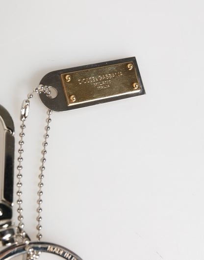 Silver DG Logo Key Holder Keychain Bag Charm Keyring