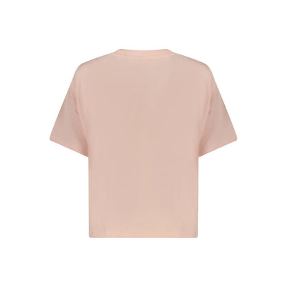 Pink Cotton Women T-Shirt