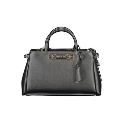 Black Polyethylene Women Handbag