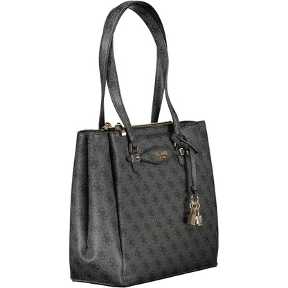 Black Polyethylene Women Handbag