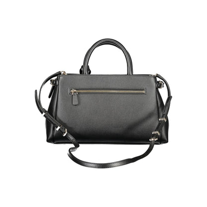 Black Polyethylene Women Handbag