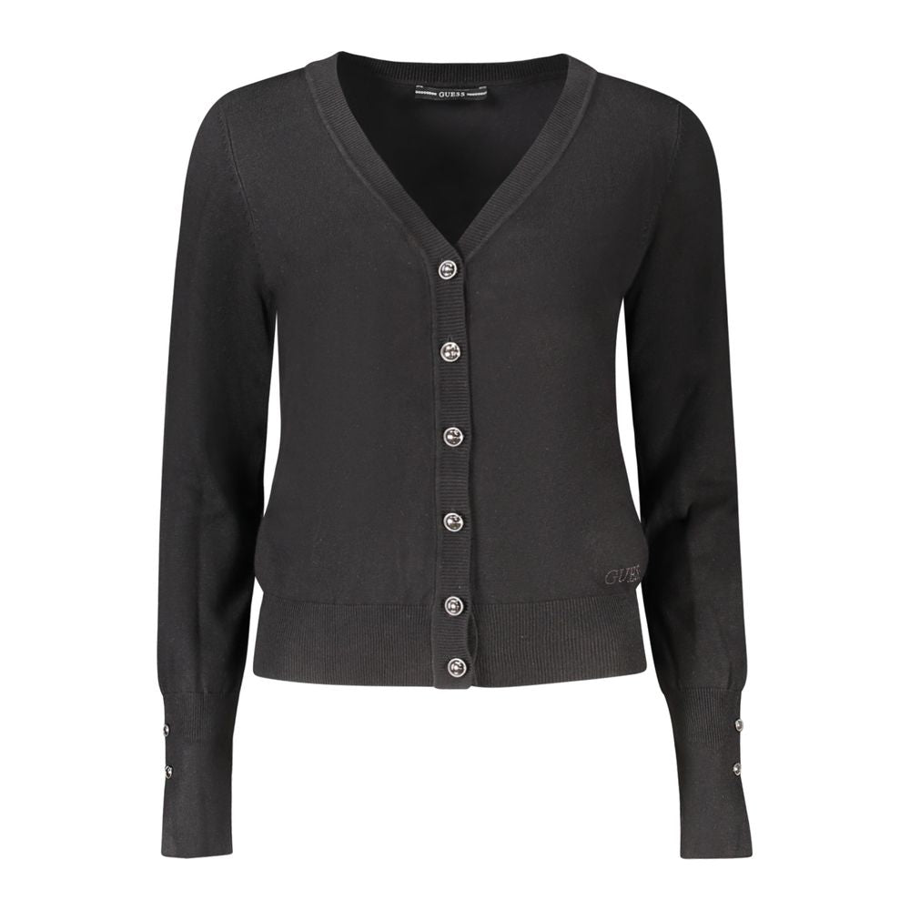 Black Viscose Women Cardigan