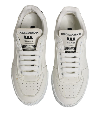White Miami Leather Low Top Sneakers Shoes