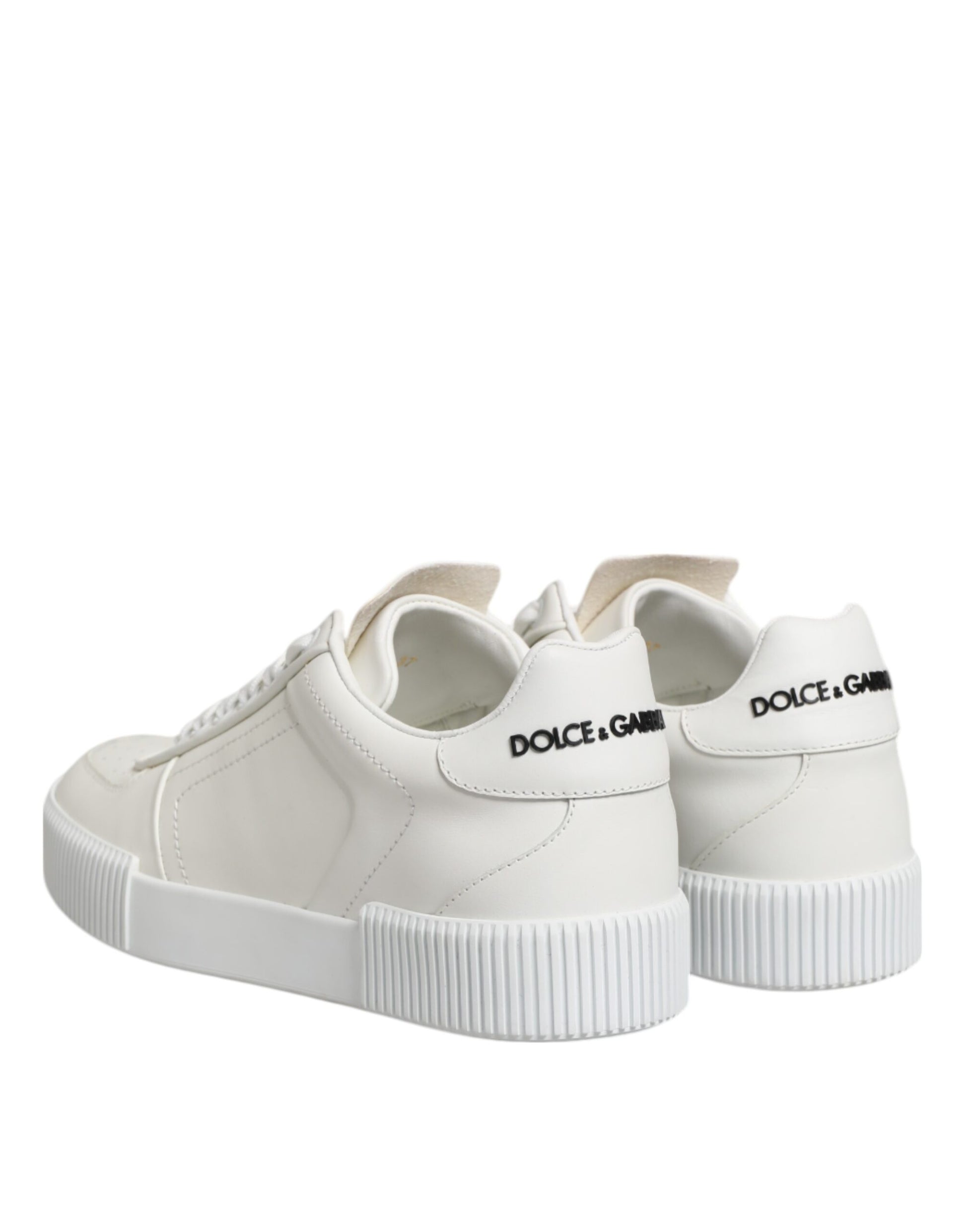 White Miami Leather Low Top Sneakers Shoes