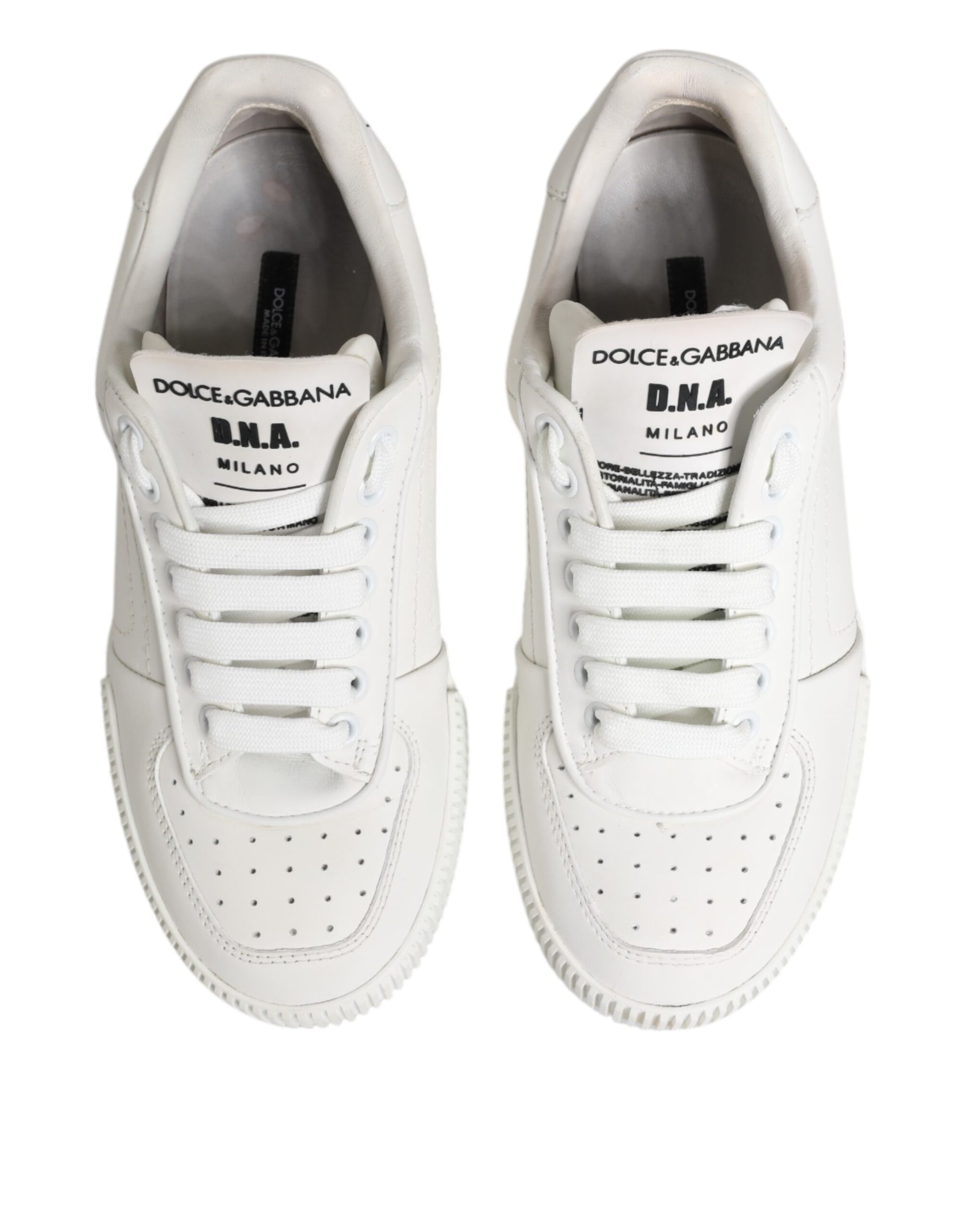 White Miami Leather Low Top Sneakers Shoes