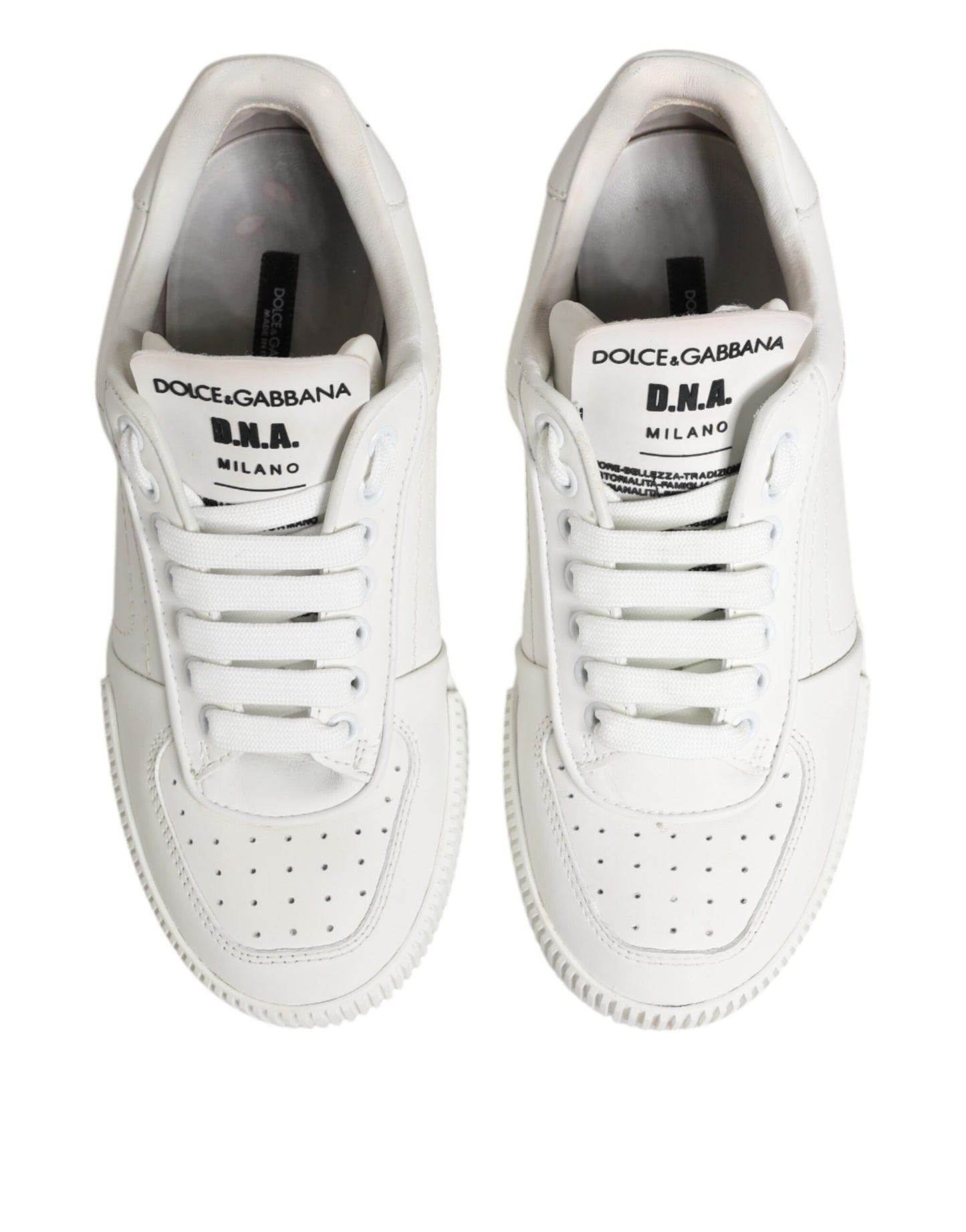 White Miami Leather Low Top Sneakers Shoes
