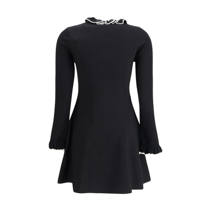 Black Viscose Casual Dress
