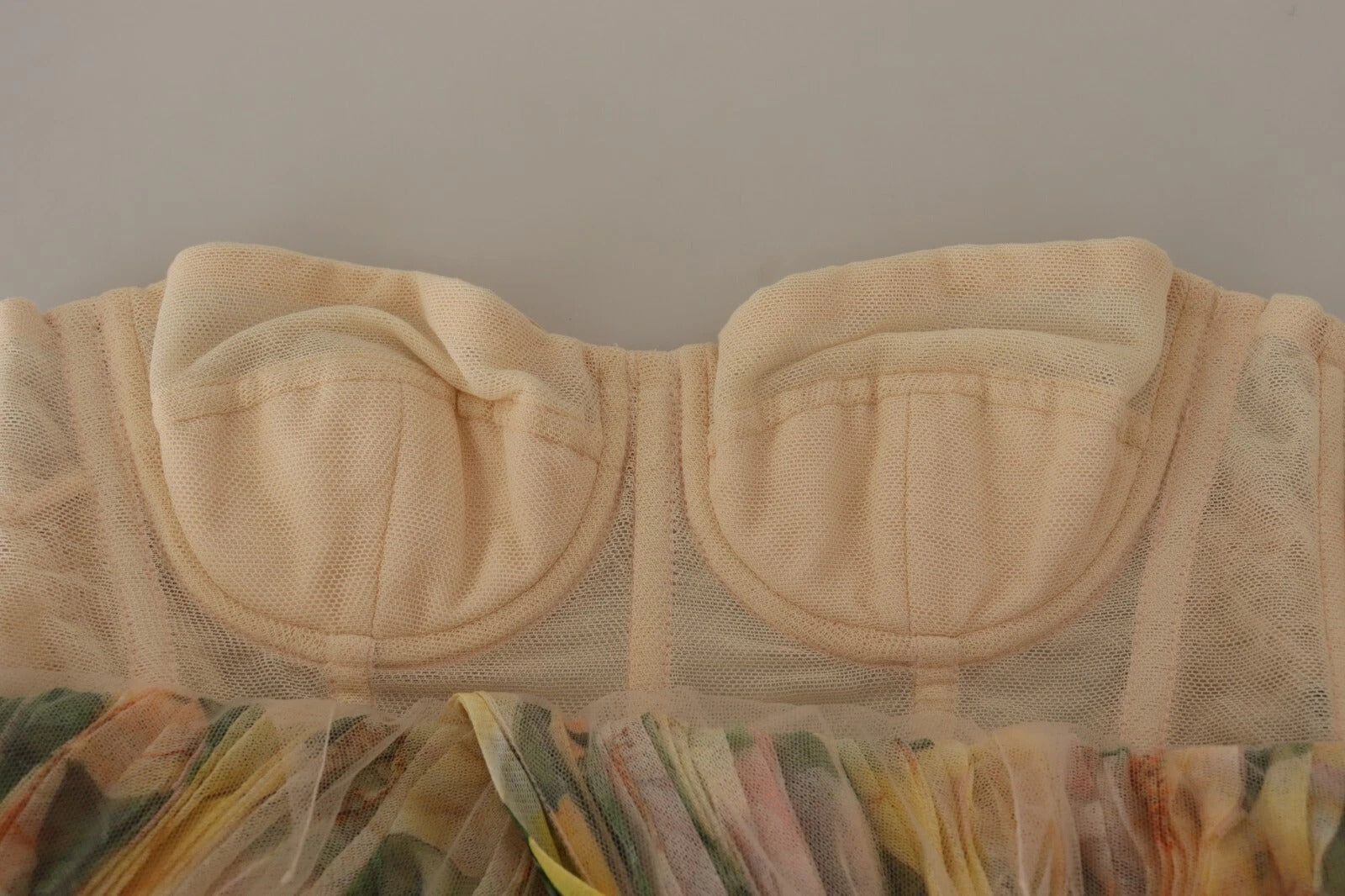 Yellow Floral Print Pleated Maxi Dress