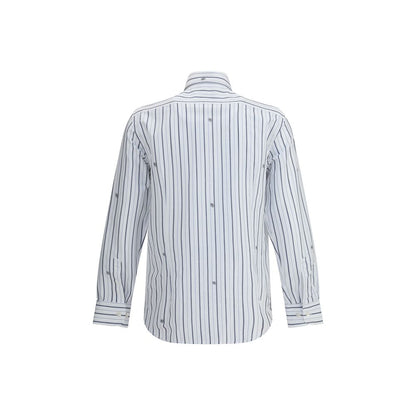 White Cotton Pattern Shirt