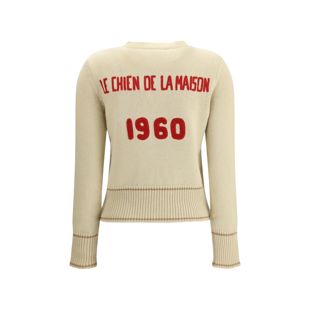 Cream Fleece Wool Sweatshirt