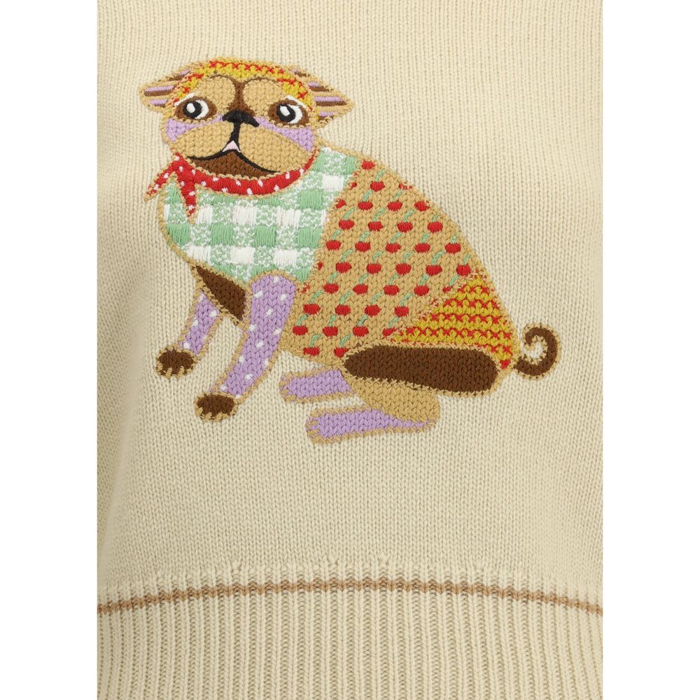 Cream Fleece Wool Sweatshirt