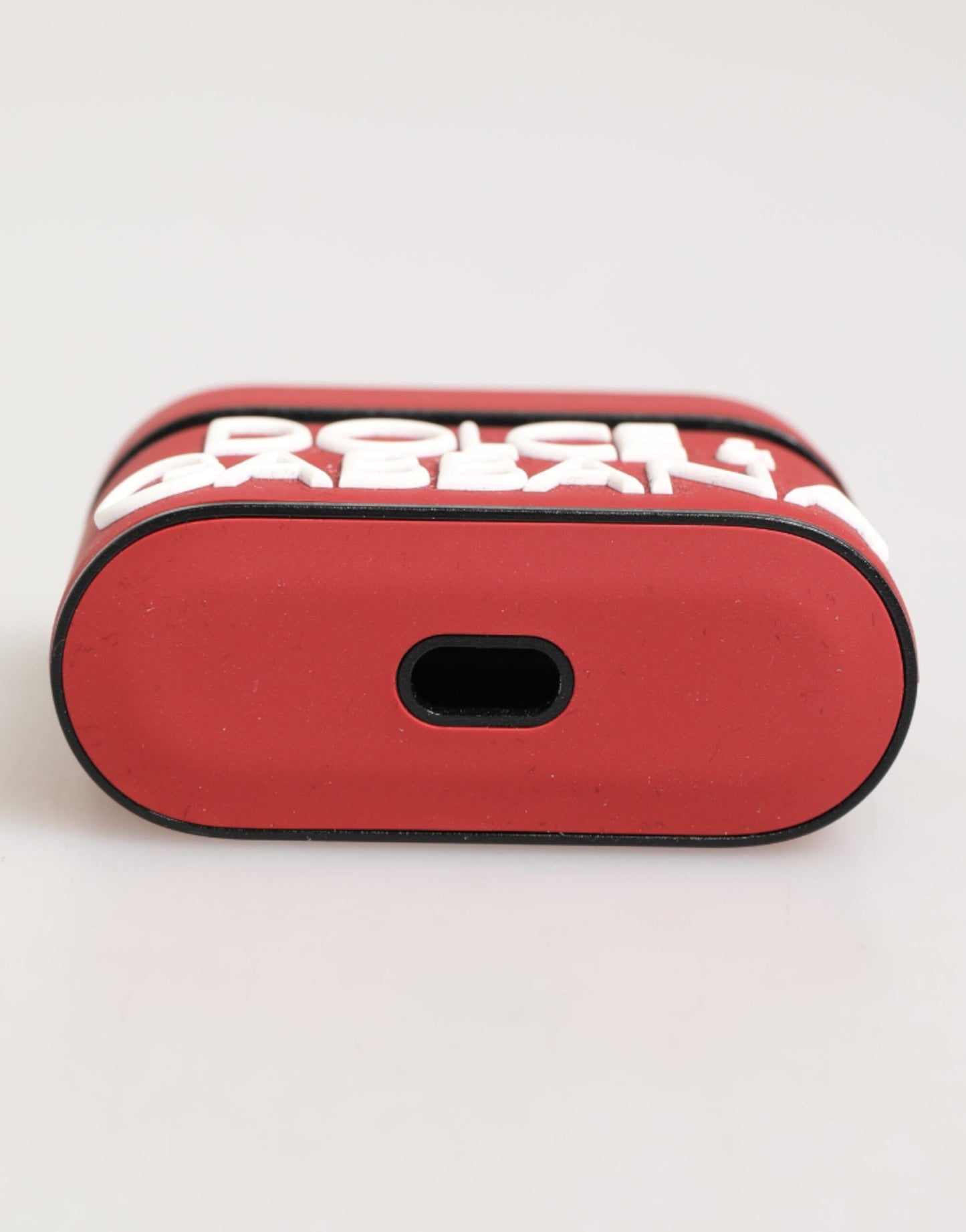 Red White Silicone Embossed Logo Accessory Airpods Case