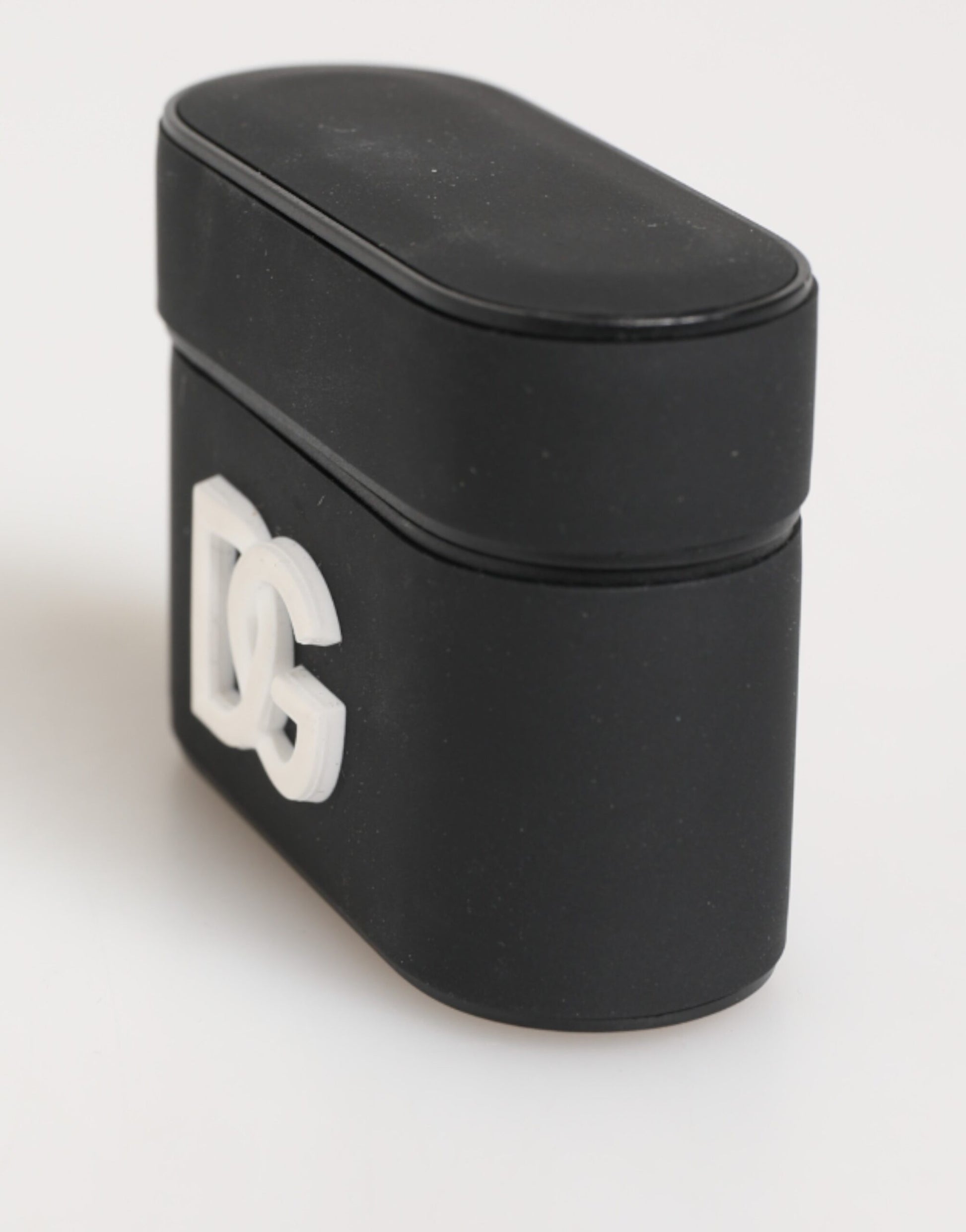 Black White Rubber Embossed Logo Accessory Airpods Case