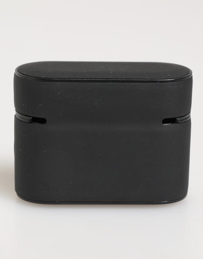 Black Mint Rubber Logo Embossed Accessory  Airpods Case
