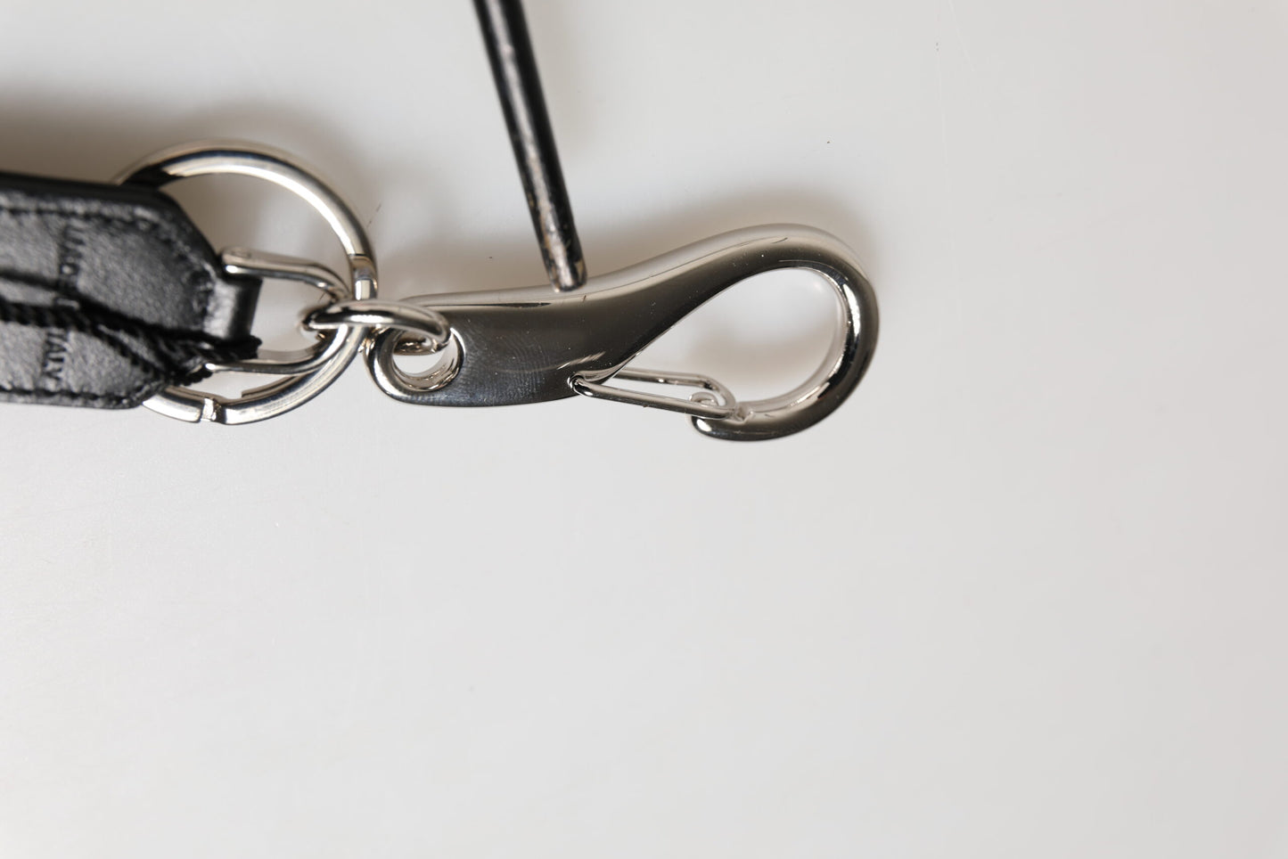 Black Burgundy Nylon DG Logo Crown Holder Keychain Keyring