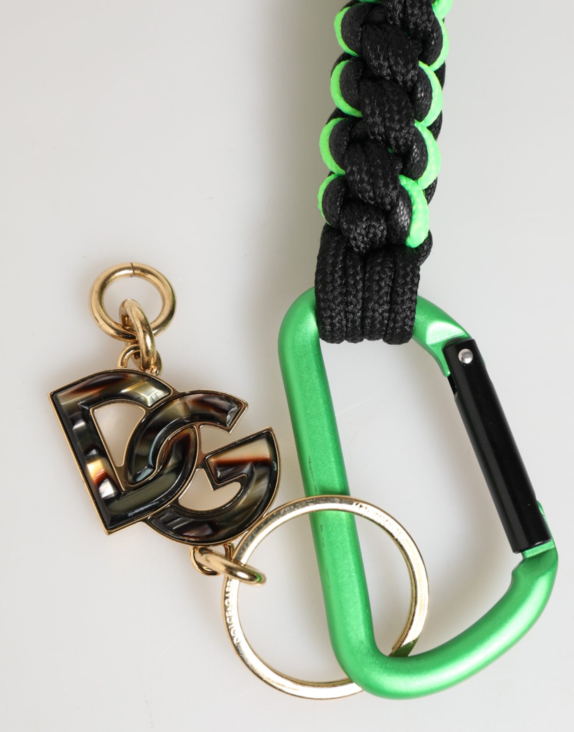 Polyester Multicolor Tape String DG Logo Keychain Keyring