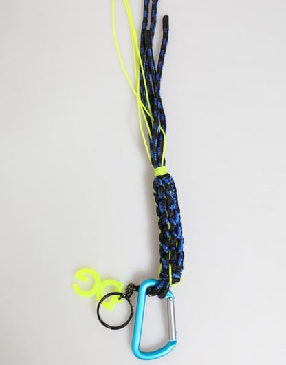 Multicolor Leather Tape String DG Logo Keychain Keyring