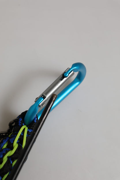 Multicolor Leather Tape String DG Logo Keychain Keyring