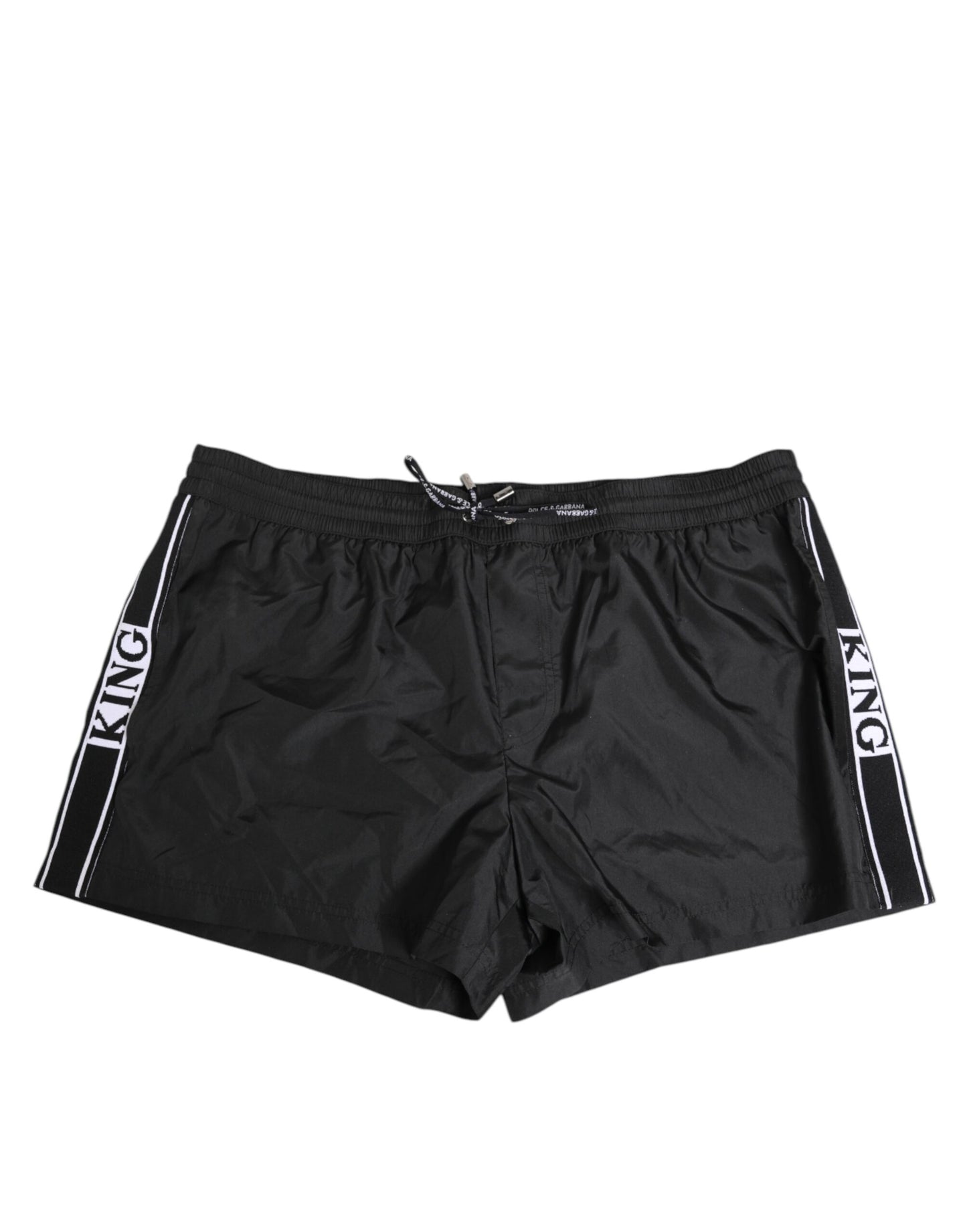 Black Nylon KING Sideband Men Boxer Shorts Swimwear