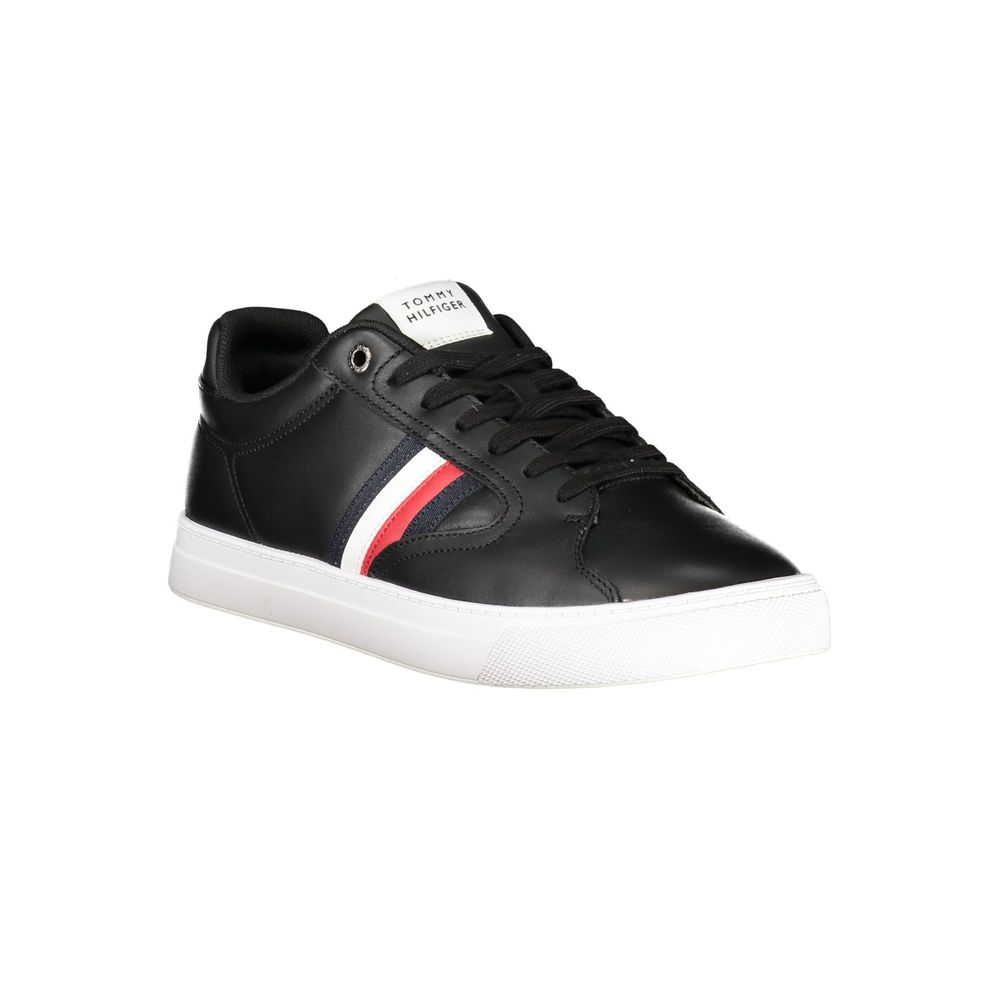 Black Polyester Men Sneaker