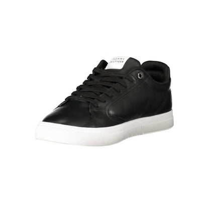 Black Leather Men Sneaker
