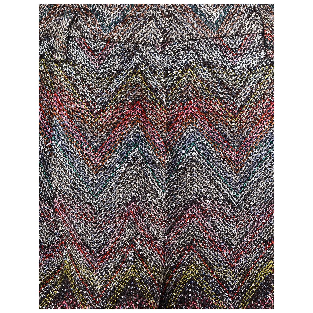 Multicolor Viscose Casual Pants