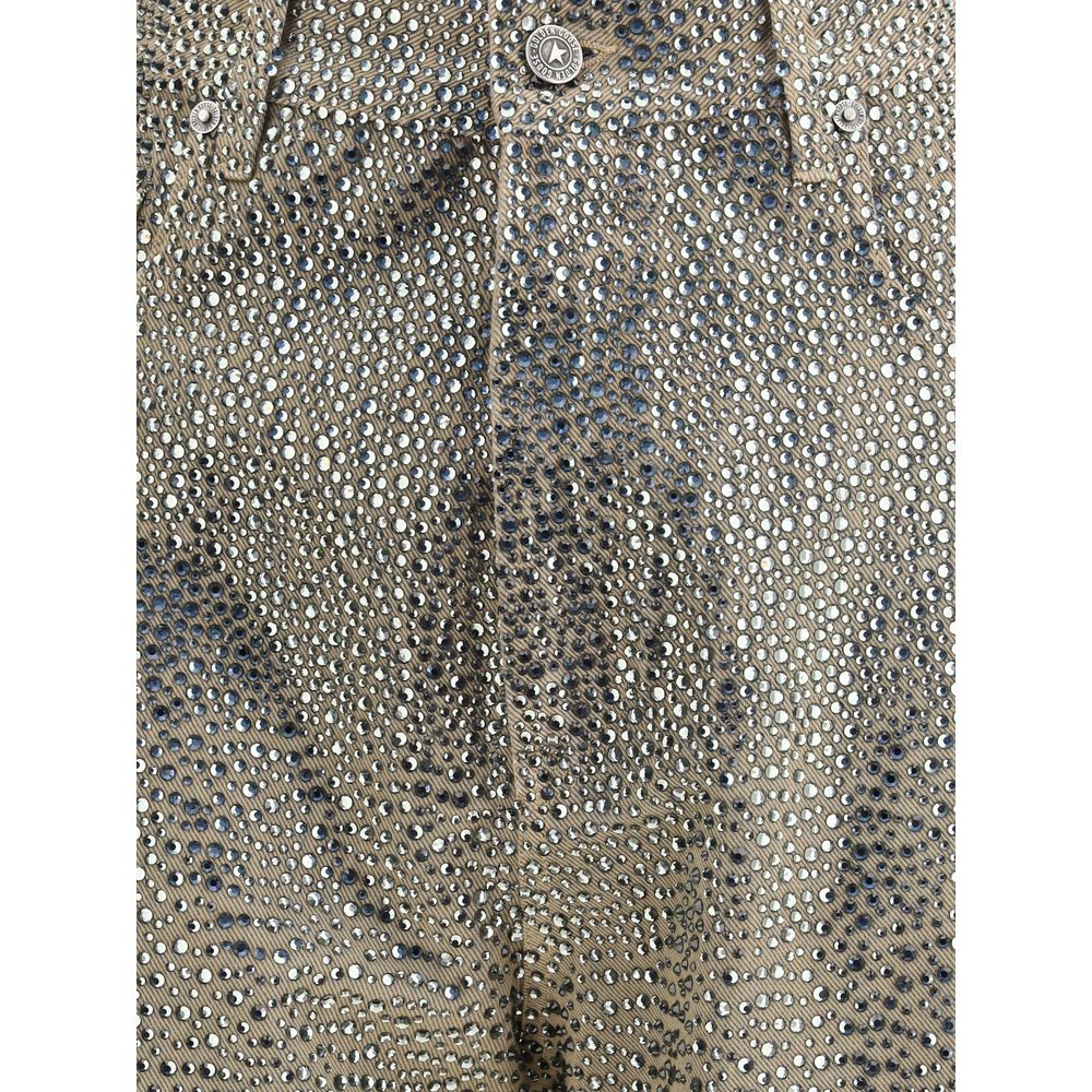 Bicolor Cotton Straight-Leg Jeans