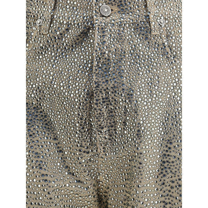 Bicolor Cotton Straight-Leg Jeans