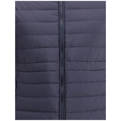Blue Nylon Full-Length Jacket