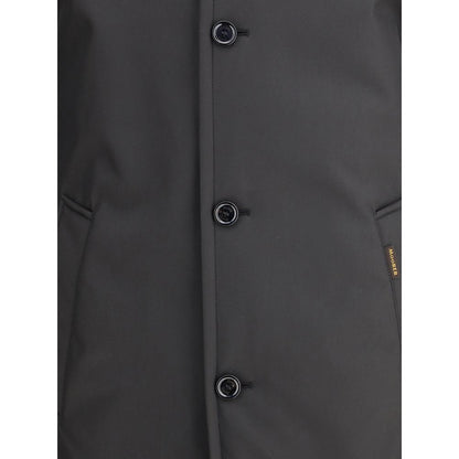 Black Polyester Coat