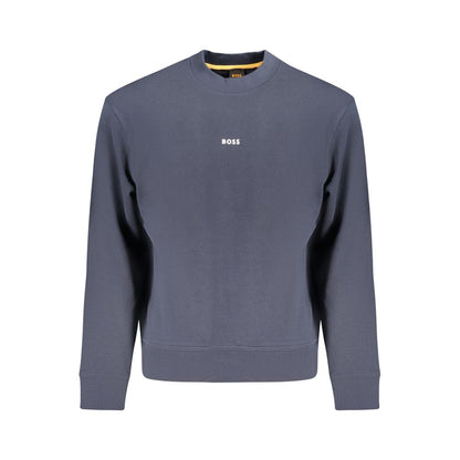 Blue Cotton Men Sweater