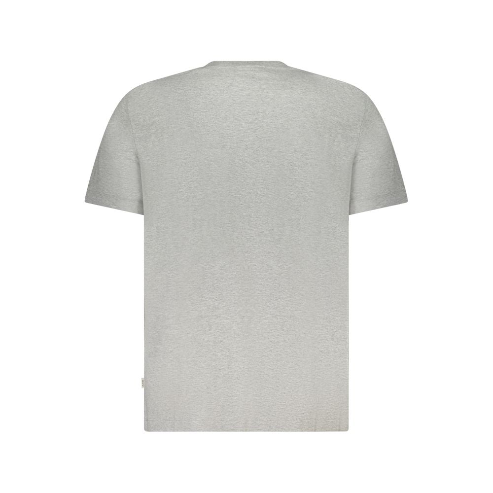 Gray Cotton Men T-Shirt