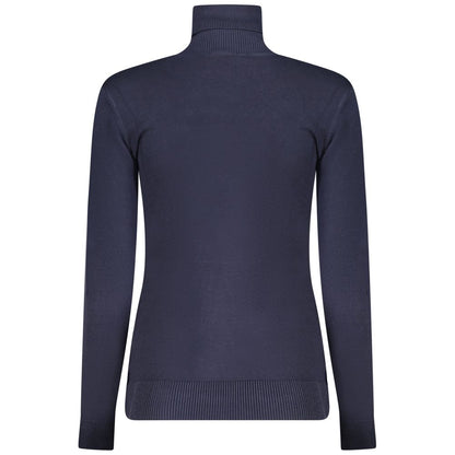 Blue Viscose Women Sweater