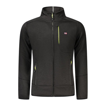 Black Polyester Men Sweater