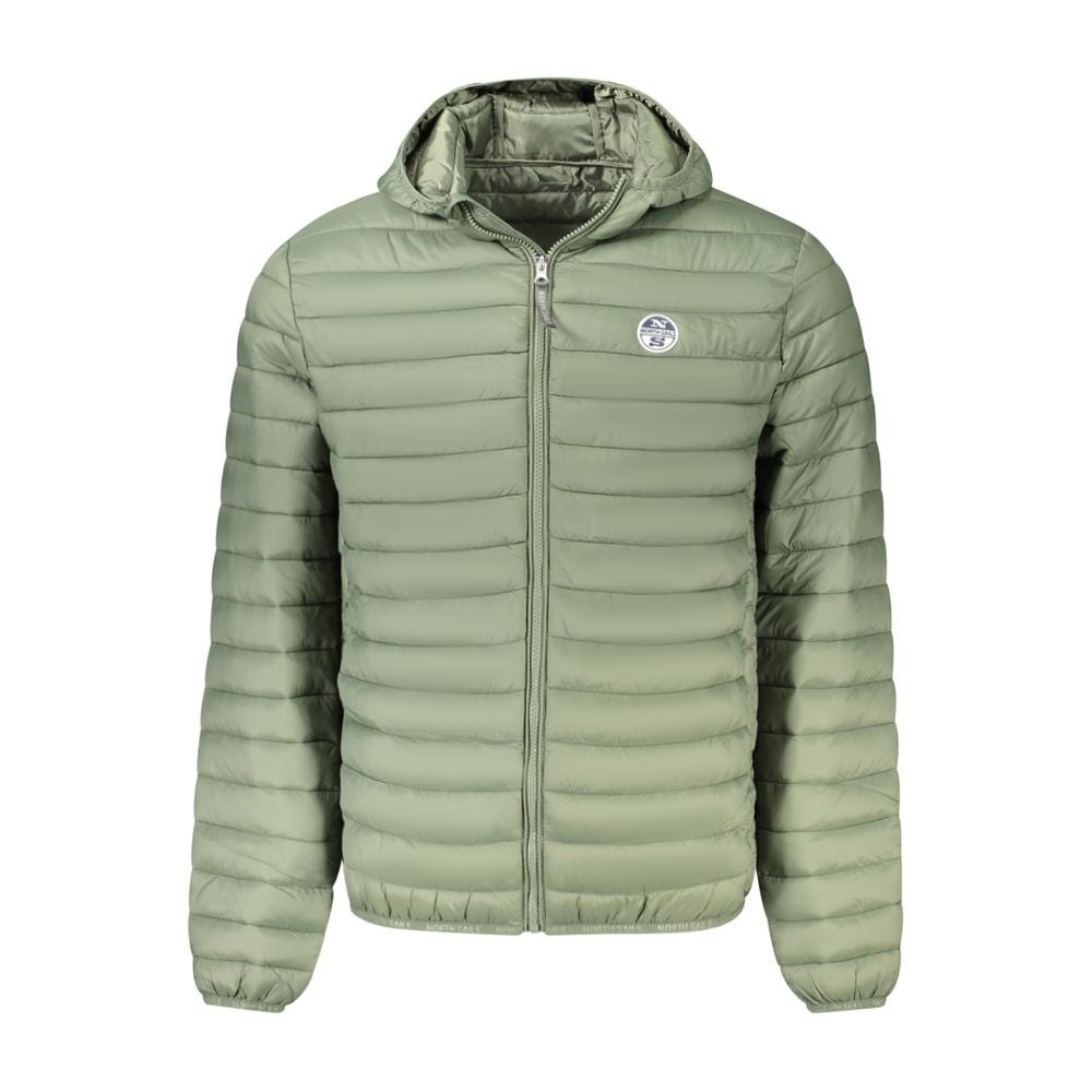 Green Polyester Men's Jacket