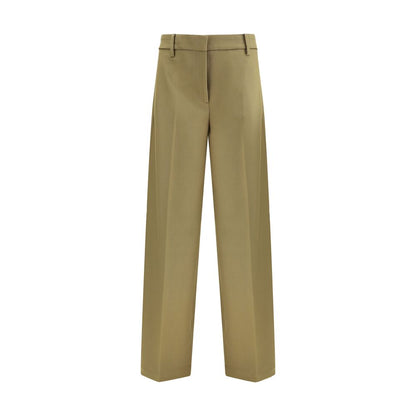 Green Polyester Dress Pants