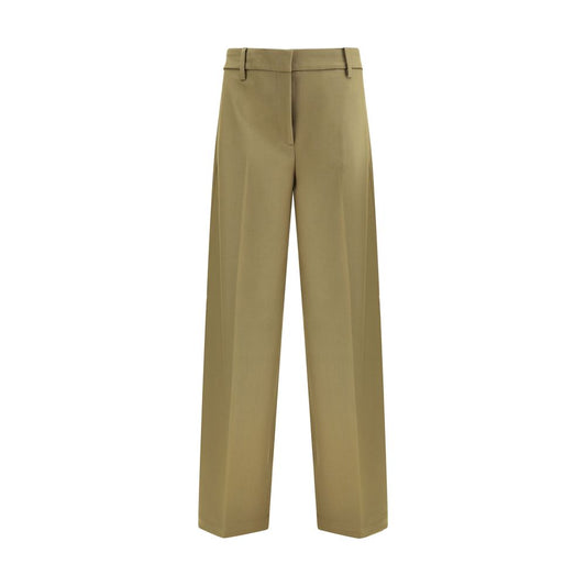 Green Polyester Dress Pants