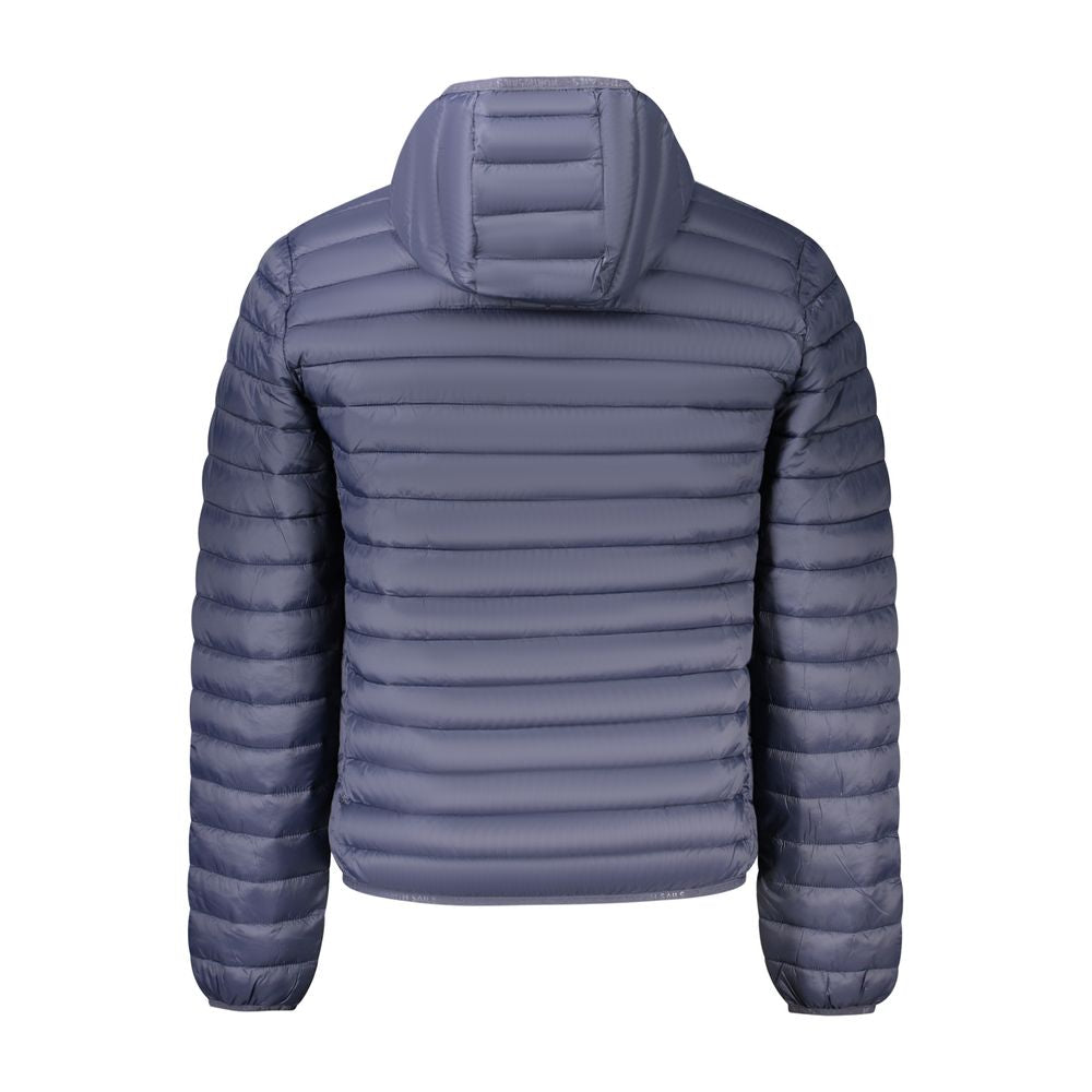 Blue Polyester Men Jacket