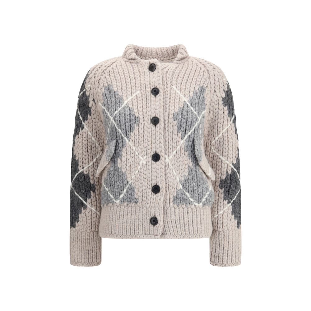 Multicolor Alpaca Vicugna Pacos Cardigan