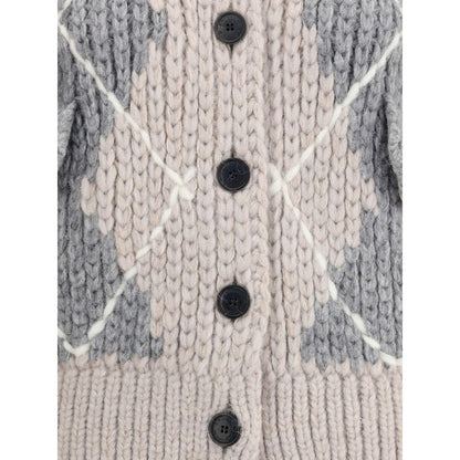 Multicolor Alpaca Vicugna Pacos Cardigan