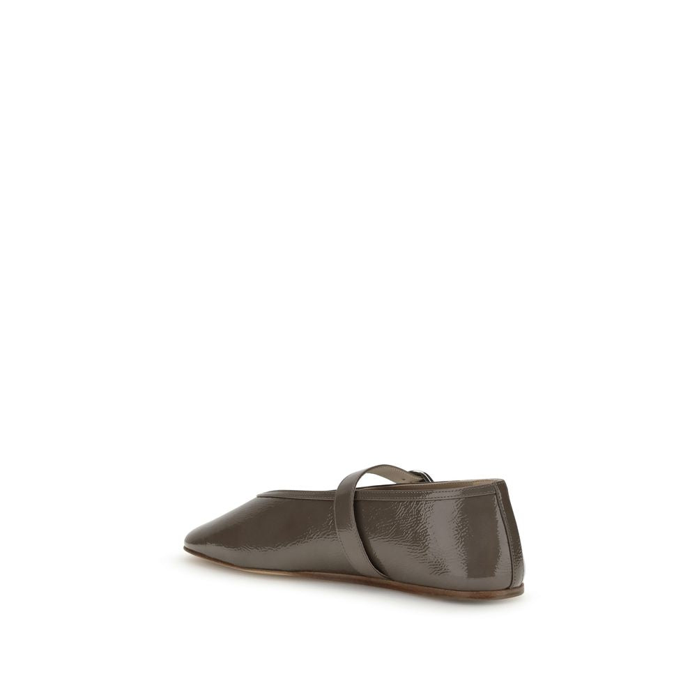 Brown Calf Leather Bos Taurus Ballet Flats