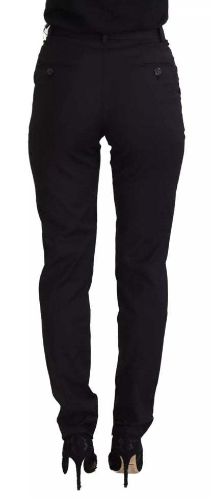 Black High Waist Skinny Trouser STAFF Pants