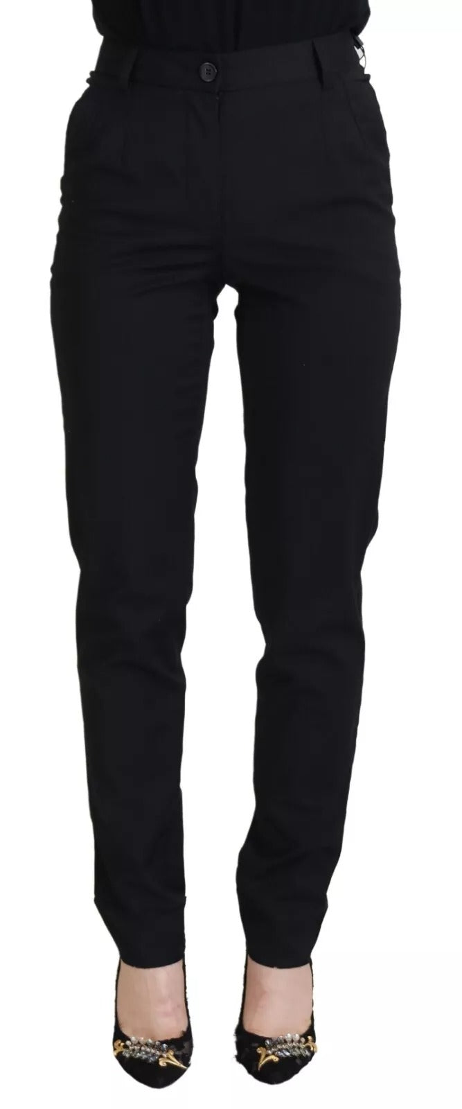 Black High Waist Skinny Trouser STAFF Pants