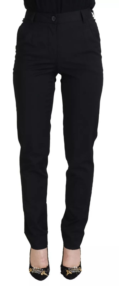 Black High Waist Skinny Trouser STAFF Pants